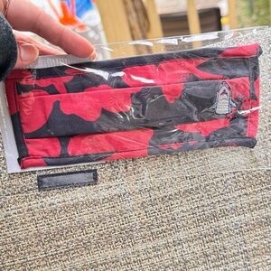 NWT Coach sharky shark - face mask navy and red camo